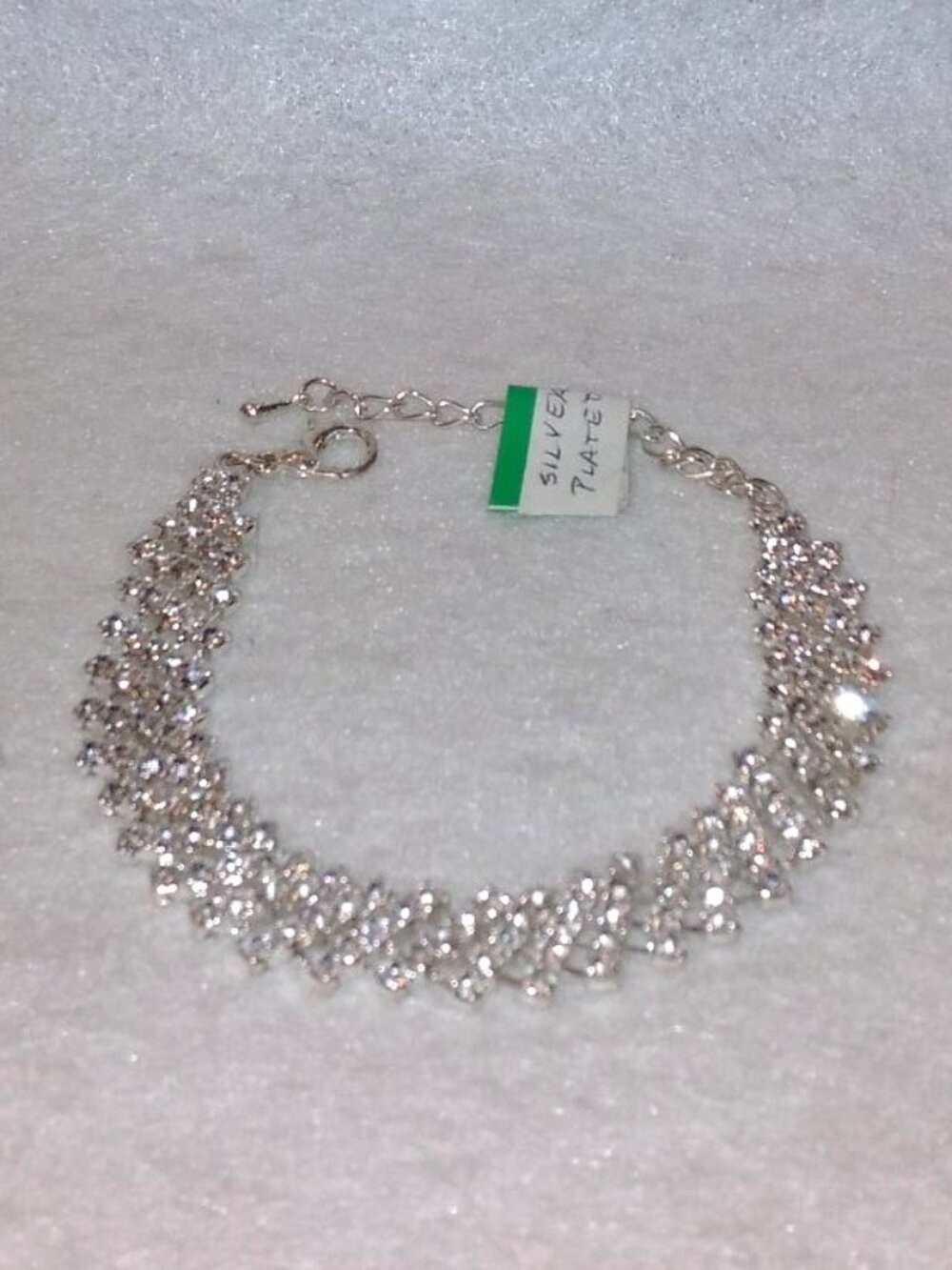 Brand New Silver Plated Crystal Rhinestone Bracelet